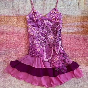 Fairy Core beaded chiffon dress